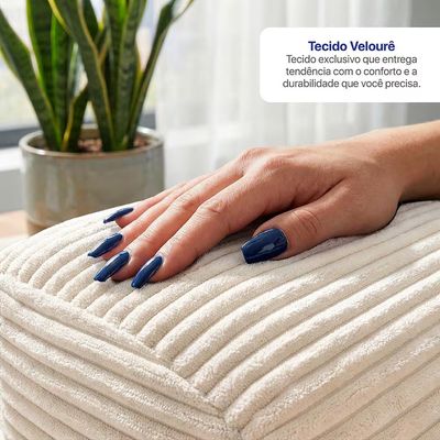 Sofá-Cama 3 Lugares SmartBox 1.88m AirPress Compacto XpandTech Bege