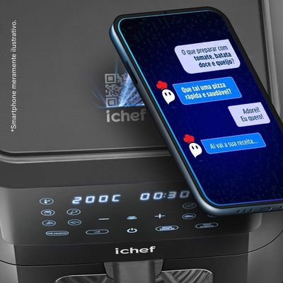 Fritadeira Elétrica Airfryer Ichef Smart Vision 6L 110V