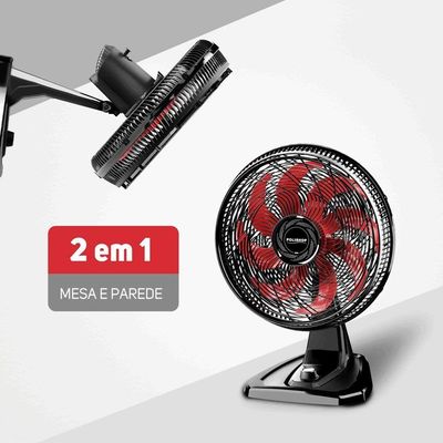 Ventilador 2 Em 1 De Mesa E Parede Polishop 40cm 110V