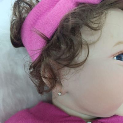 Bebe Reborn Menina, Vinil De Silicone Macio, Olhos Abertos, Realista, Cabelo Implantado Fio A Fio