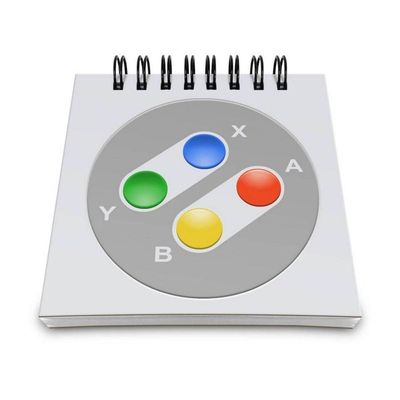Bloco De Anotações Joystick 16-bits Color