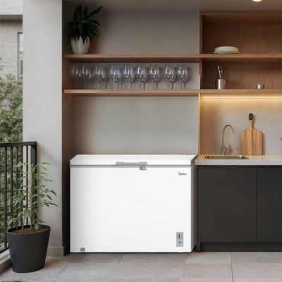 Freezer Horizontal 293L Inverter Bivolt Branco Midea MDRC411FZD013 Bivolt