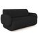 Sofá 3 Lugares Sala Living Orgânico 188cm Fávara K01 Veludo Preto - Lyam Decor