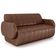 Sofá 3 Lugares Sala Living Orgânico 188cm Fávara K01 Couríssimo Marrom - Lyam Decor