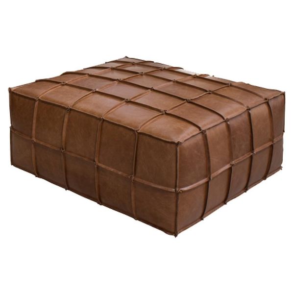 Puff Decorativo Sala de Estar Frances Trio Couro Caramelo - Gran Belo Puff Decorativo Sala de Estar Frances Trio Couro Caramelo - Gran Belo