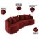 Sofá 4 Lugares Orgânico Living 250cm Mersa Veludo Vermelho K01 - D'Rossi