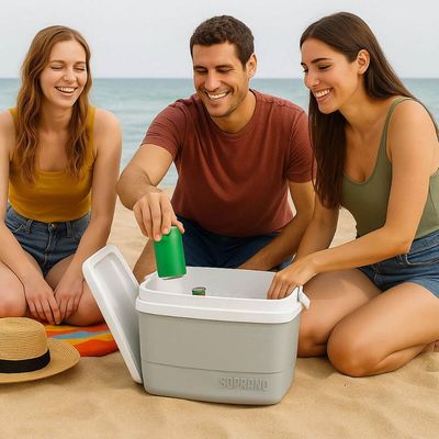 Kit 3 Caixas Térmicas 32L 12L 5L Soprano Cinza Tropical