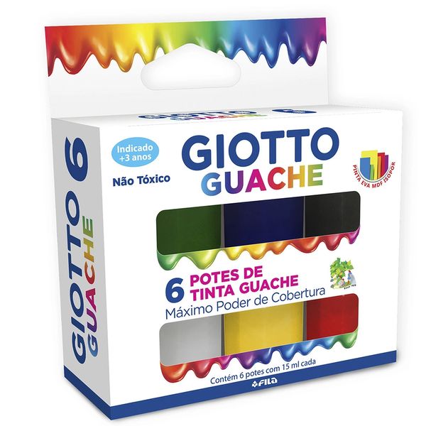 Tinta Guache Canson Giotto 6 Cores 15ml Tinta Guache Canson Giotto 6 Cores 15ml