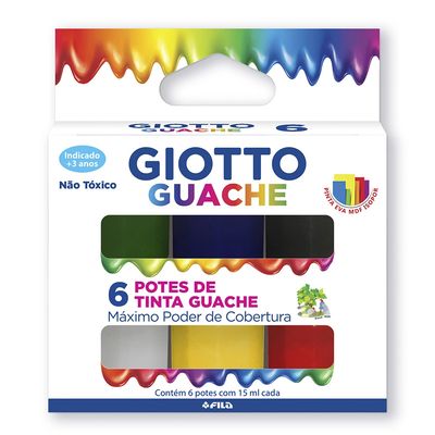 Tinta Guache Canson Giotto 6 Cores 15ml