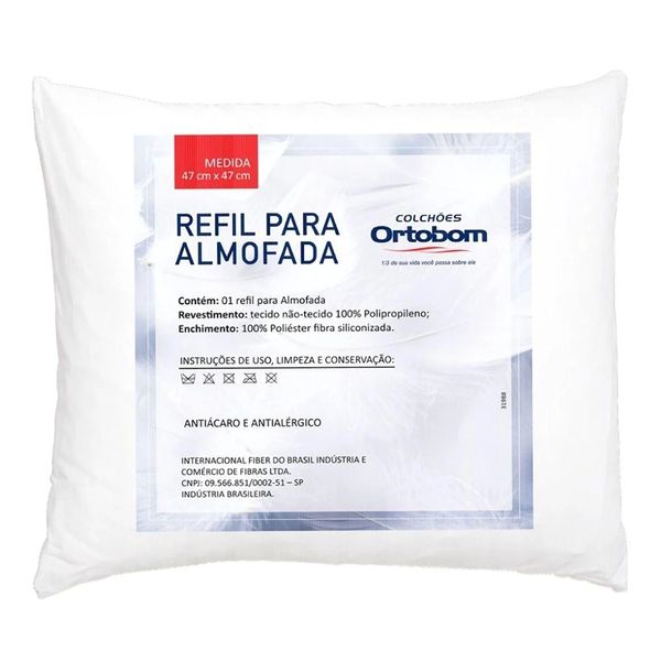 Refil para Almofadas Ortobom 47x47cm 220g Refil para Almofadas Ortobom 47x47cm 220g