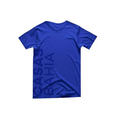 Camiseta Manga Curta Casas Bahia Azul G / Azul