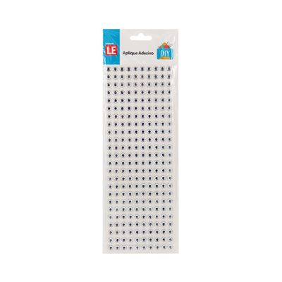 Adesivo Strass Le 8mm Cartela com 240 Unidades - Item Sortido