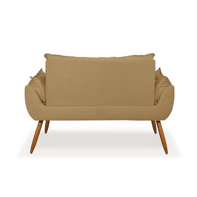 Kit Namoradeira Opala + 2 Poltronas Para Sala Balaqui Decor Capuccino