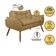 Kit 02 Poltronas + Namoradeira + Puff Opala Balaqui Decor Capuccino