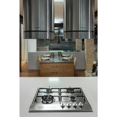 Fogão De Mesa Cooktop 4 Bocas Aço Inox à Gás Suggar FG4134IX Bivolt