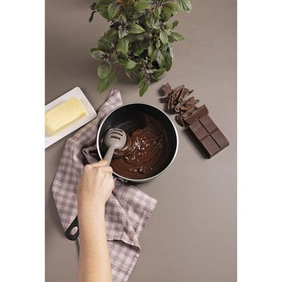 Colher Para Servir Vazada Tramontina Softta Em Silicone Cinza Tramontina