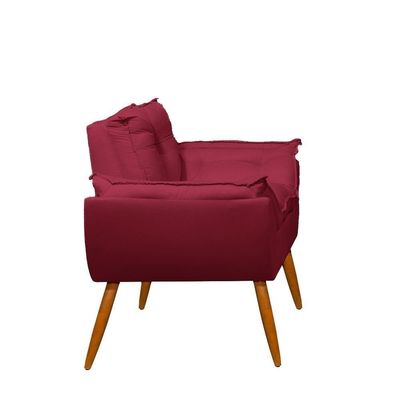 Kit 02 Poltronas + Namoradeira + Puff Opala Balaqui Decor Marsala