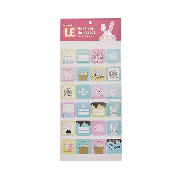 Adesivo Le Páscoa com 24 Unidades Adesivo Le Páscoa com 24 Unidades