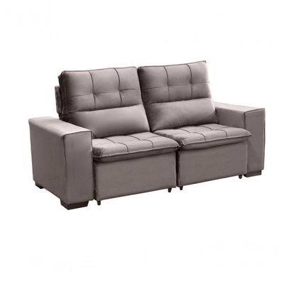 Sofá Retrátil E Reclinável 150 Cm Classic Veludo Castor
