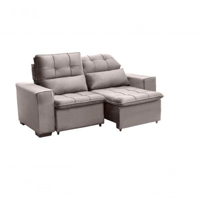 Sofá Retrátil E Reclinável 150 Cm Classic Veludo Castor