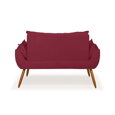 Kit Sofá Namoradeira Opala + 2 Poltronas Opala Balaqui Decor Cor:marsala