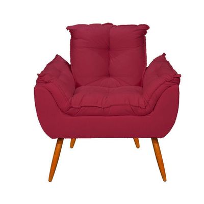 Kit Sofá Namoradeira Opala + 2 Poltronas Opala Balaqui Decor Cor:marsala
