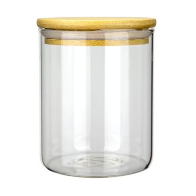 Pote para Mantimento Cazza em Vidro Borosilicato Hermético com Tampa Bambu 750ml