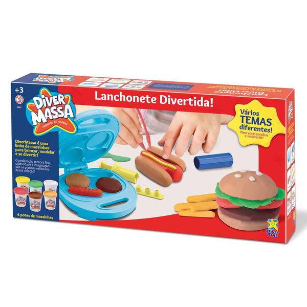Massa de Modelar Infantil Divertoys Lanchonete Divertida Massa de Modelar Infantil Divertoys Lanchonete Divertida