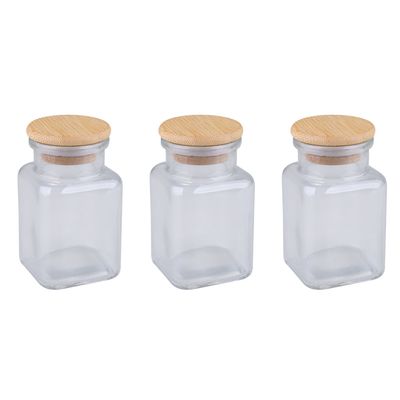 Conjunto Potes Vidro Eco Bamboo CV244949 Cazza