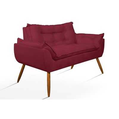 Namoradeira Opala Sofá Confortável ? Balaqui Decor Cor:marsala