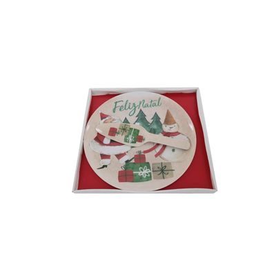 Prato para Bolo Natal Le Magia com Espátula 33cm