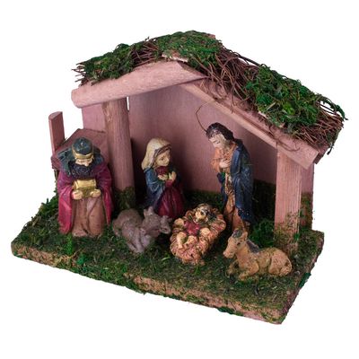 Presepio Cena Madeira 15x6,5x11,5cm Cv233407 Cazza