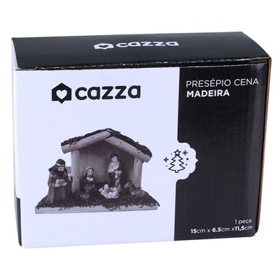 Presepio Cena Madeira 15x6,5x11,5cm Cv233407 Cazza