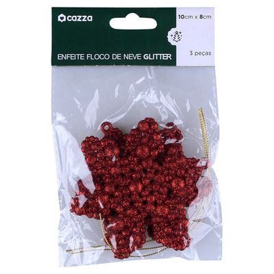 Enfeite Floco De Neve Gliter C3 Cv233402 Cazza