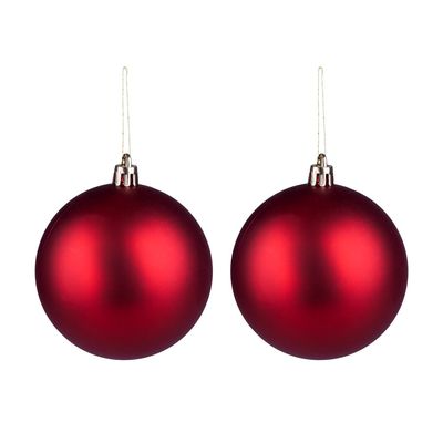 Bola de Natal Cazza Vermelha 6 Unidades 8cm