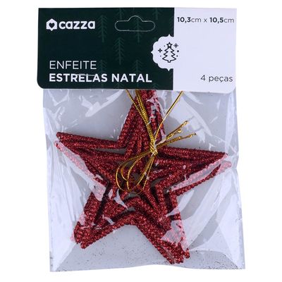 Enfeite Estrelas 10,3cm CV244468 Cazza