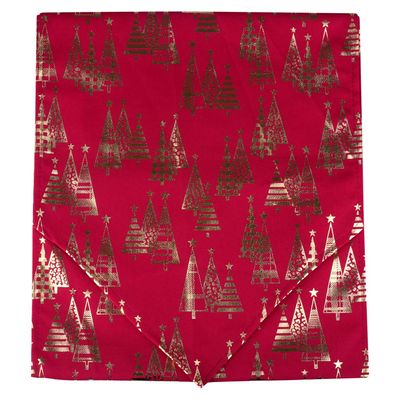 Toalha de Mesa Natal Cazza Vermelha 150cm