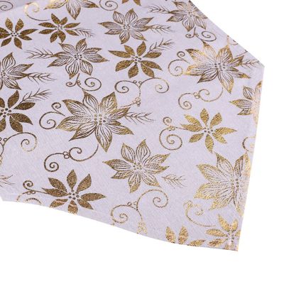 Toalha de Mesa Natalina Cazza Dourada 150cm
