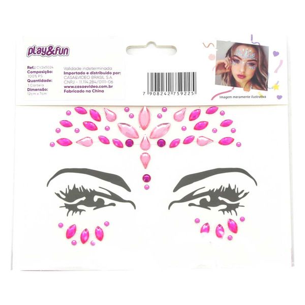 Adesivo Rosto Ágata CV245024 Play&Fun - Item Sortido