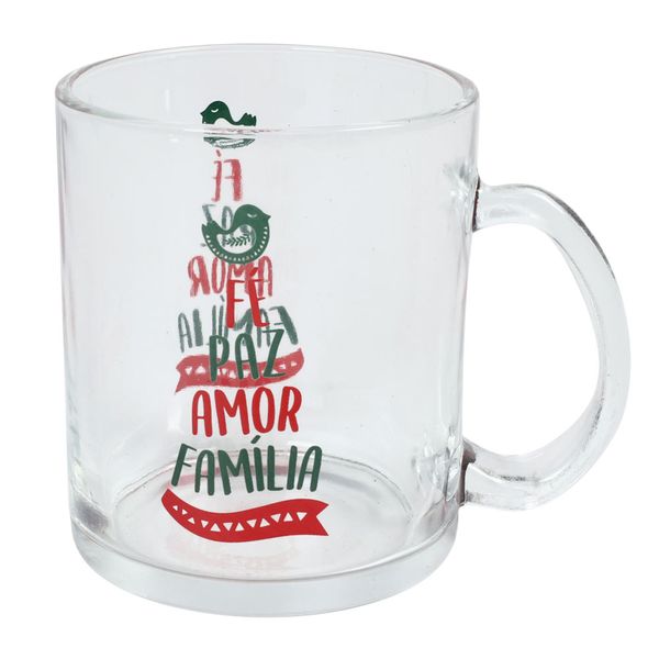 Caneca de Vidro Cazza Magia Natal Caneca de Vidro Cazza Magia Natal
