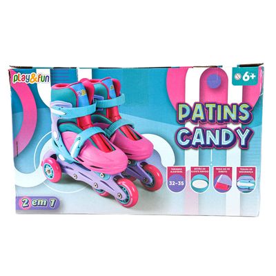 Patins Candy 32 35 CV255278 Playfun Rs Az