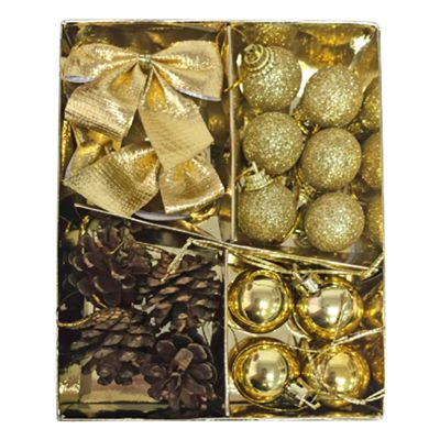 Kit Enfeites Natalinos c 20 Unidades Cazza CV255390 - Item Sortido