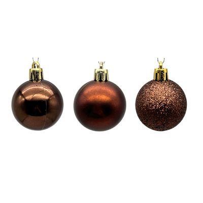Tubo Bola Natal 4cm c 18 Unidades Marrom Cazza CV255370
