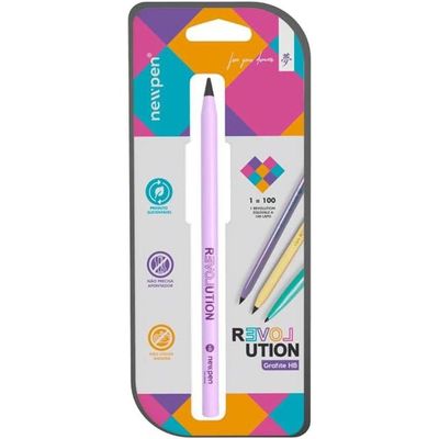 Lapis Revolution Retratil Metallic Purple Grafite Hb- Newpen
