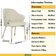 Kit 2 Cadeiras De Jantar Estofada Milano Design Italiano Com Encosto Ergonômico - Creme/cinza