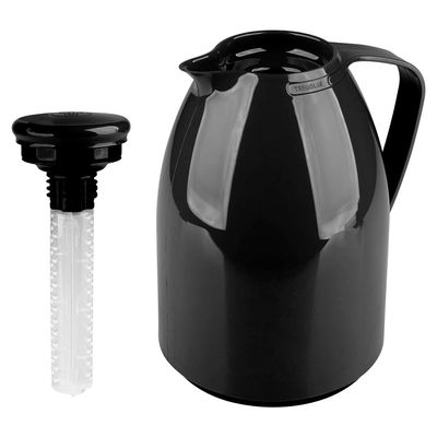 Bule Térmico Termolar Luna Plástico com Infusor Preto 1L