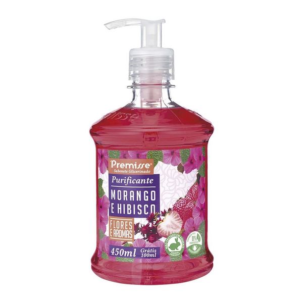 Sabonete Líquido Premisse Morango e Hibisco 450ml Sabonete Líquido Premisse Morango e Hibisco 450ml
