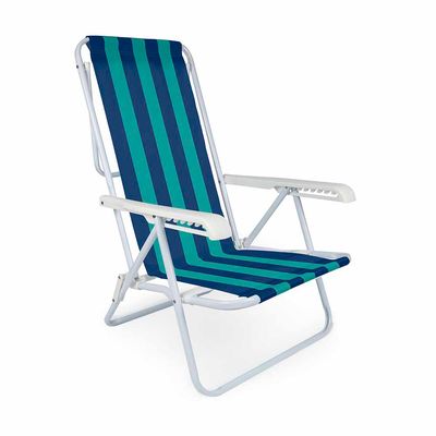 Cadeira de Praia 8 Posições Mor Aço - Item Sortido