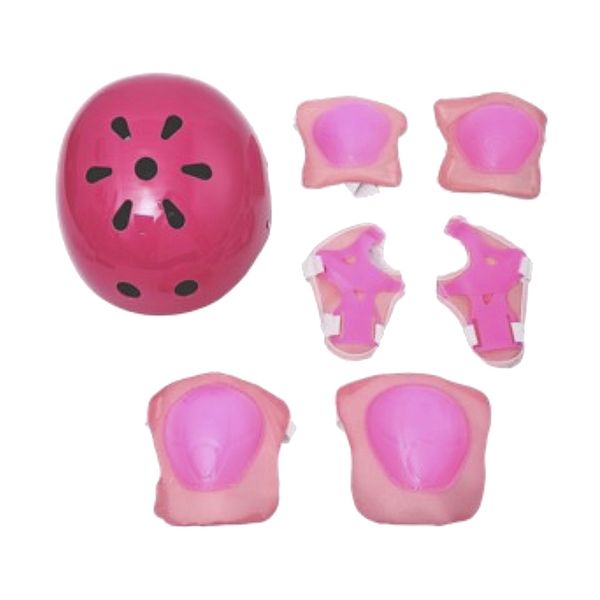 Kit de Proteção Le com Capacete e Acessórios Rosa Kit de Proteção Le com Capacete e Acessórios Rosa