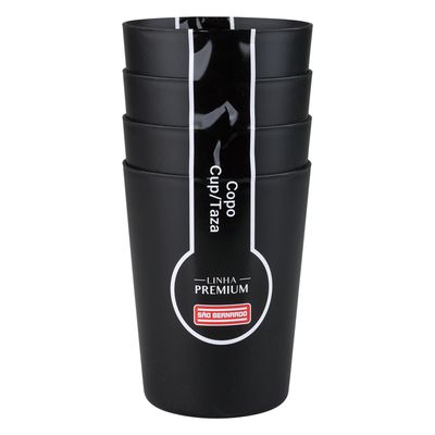 Conjunto de 4 Copos 550ml CP17Q408 São Bernardo Preto